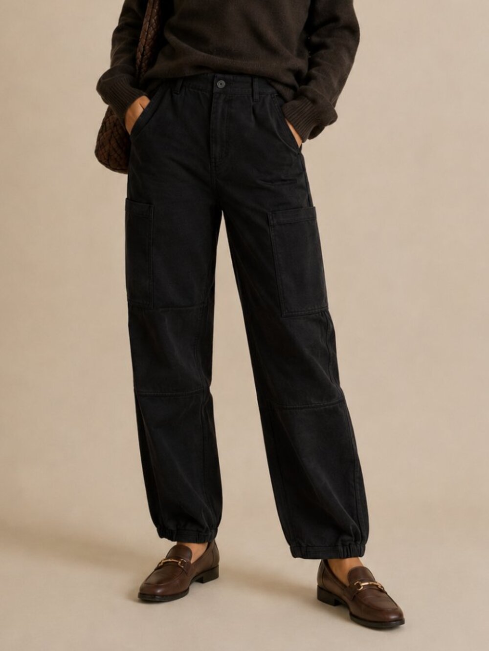 NWT KOTN Unisex Cargo Utility Pants Truffle Khaki Sz 25